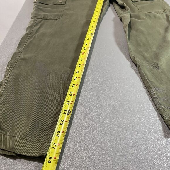 WHITE HOUSE BLACK MARKET Pants Straight Ankle Cargo High Waist Womens 14L Green - Picture 9 of 9
